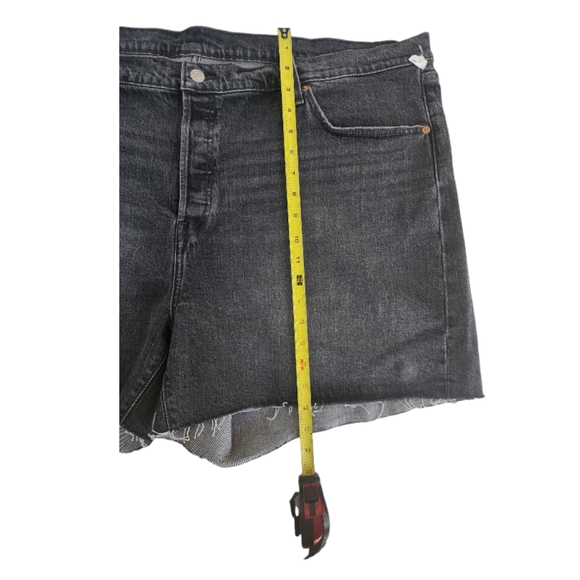 501 levis PREMIUM shorts high rise shorts button fly faded black NWt! Size 24 - Picture 5 of 12